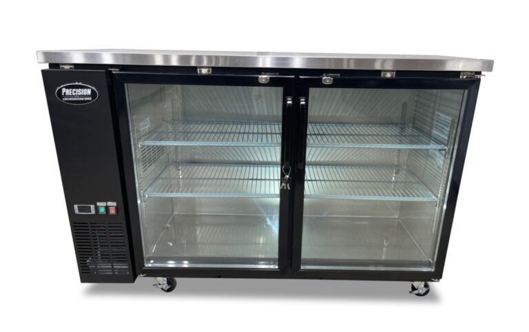 Front View - 60″ Back Bar Refrigerator Glass Door