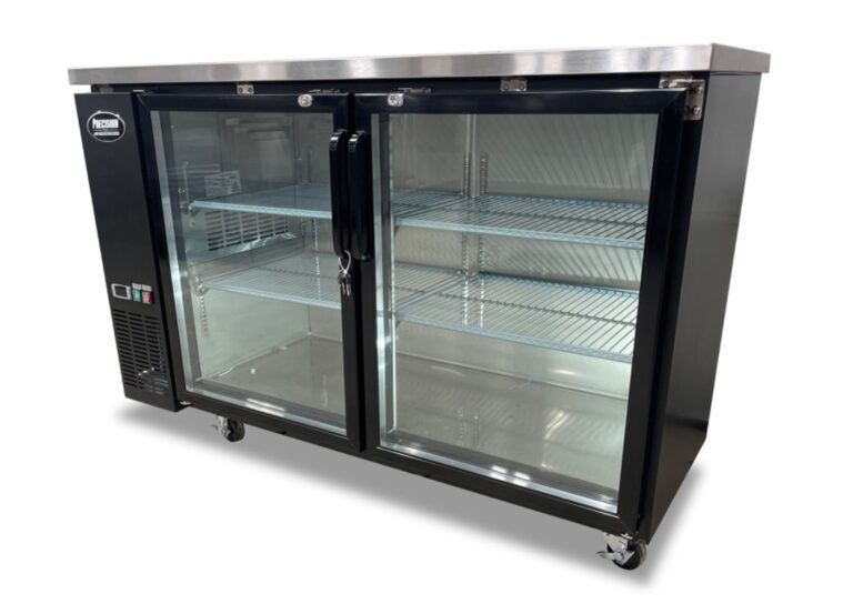Sided View - 60″ Back Bar Refrigerator Glass Door