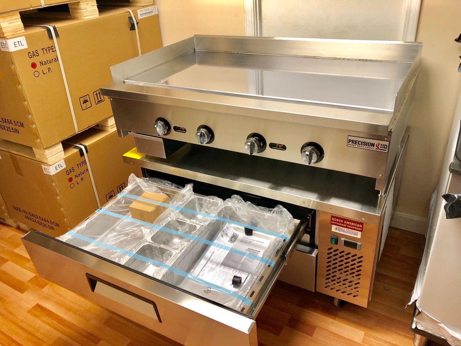 Interior 48″ Chef Base With 48″ Chrome Griddle Package