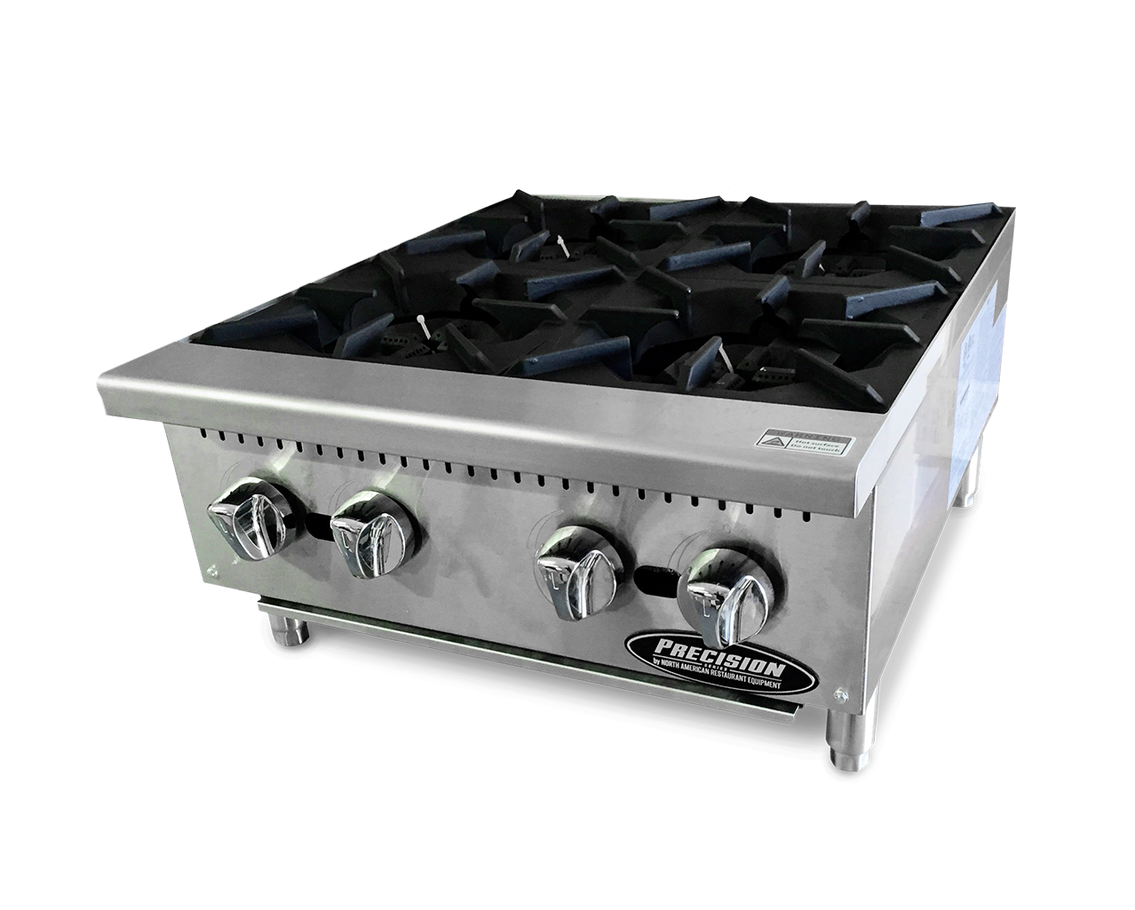 Exterior 4 Burner Gas Hot Plate Features
