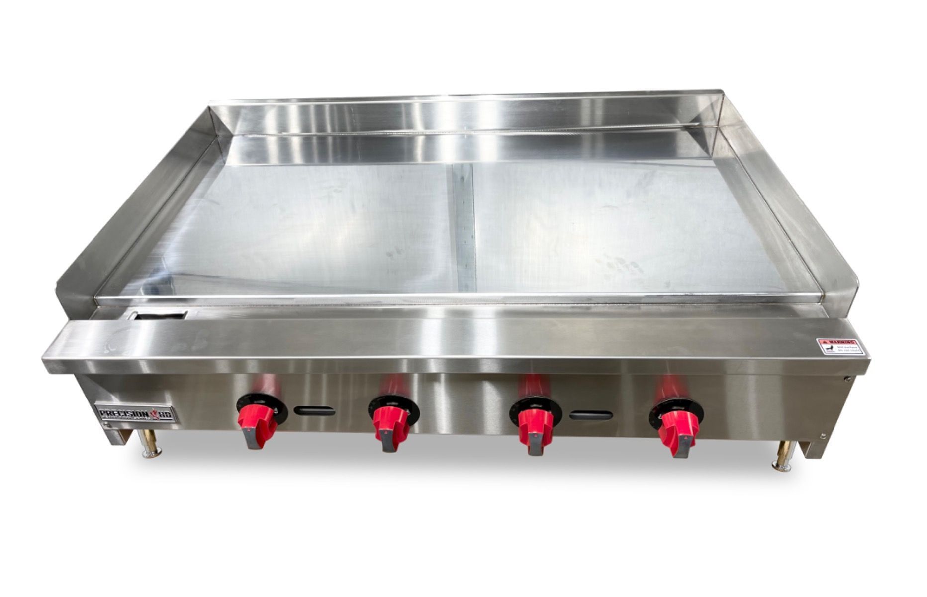 Exterior 48″ Chrome Thermostatic Gas Griddle Features