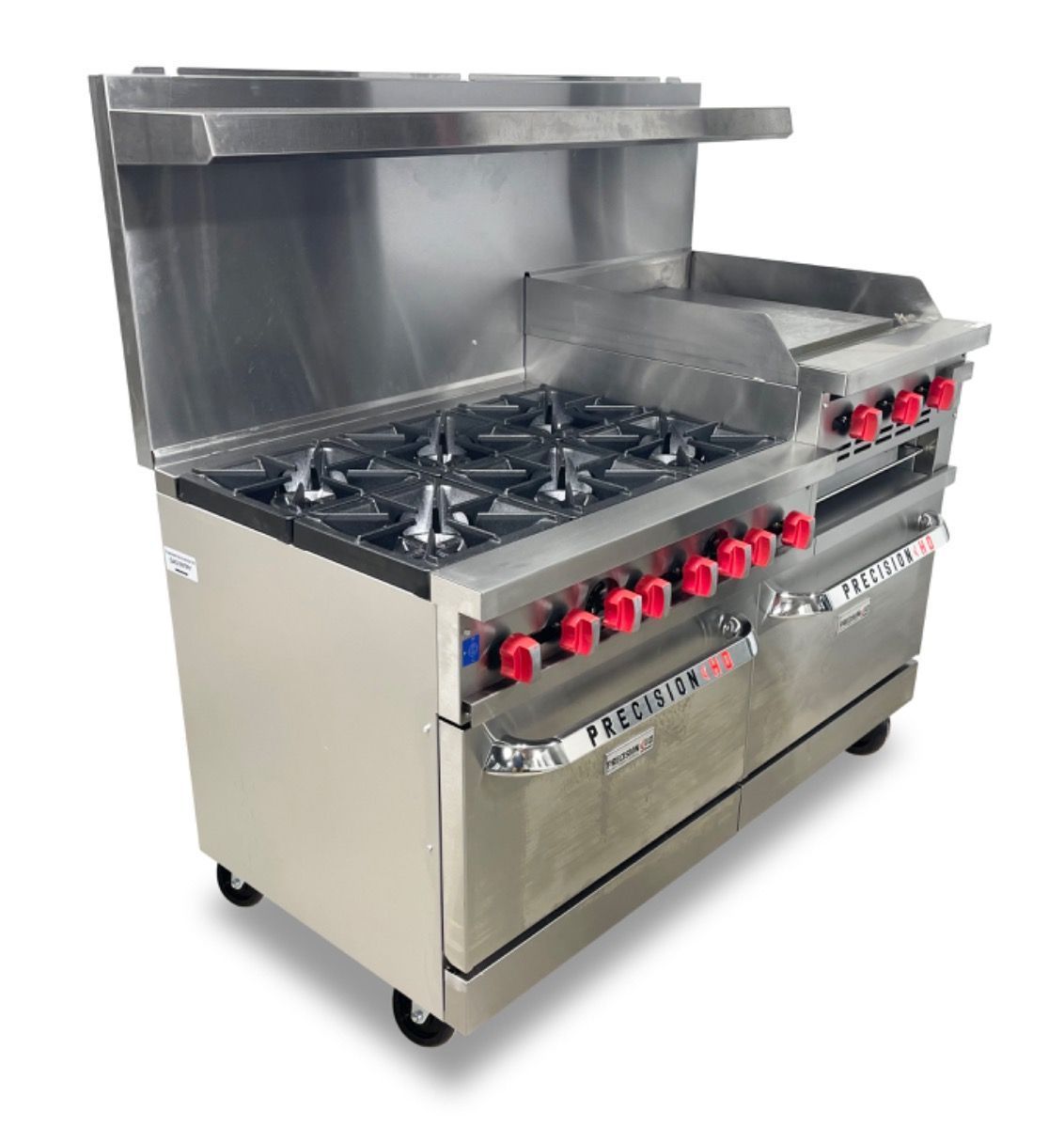 6 Burner Range With 24″ Griddle and Broiler
