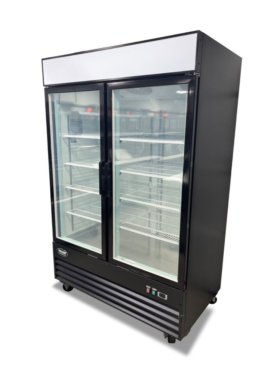 Sided View - Freezer Double Glass Door Merchandiser