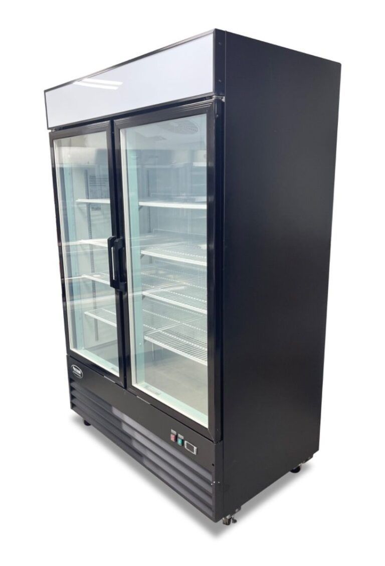 Sided View - Freezer Double Glass Door Merchandiser