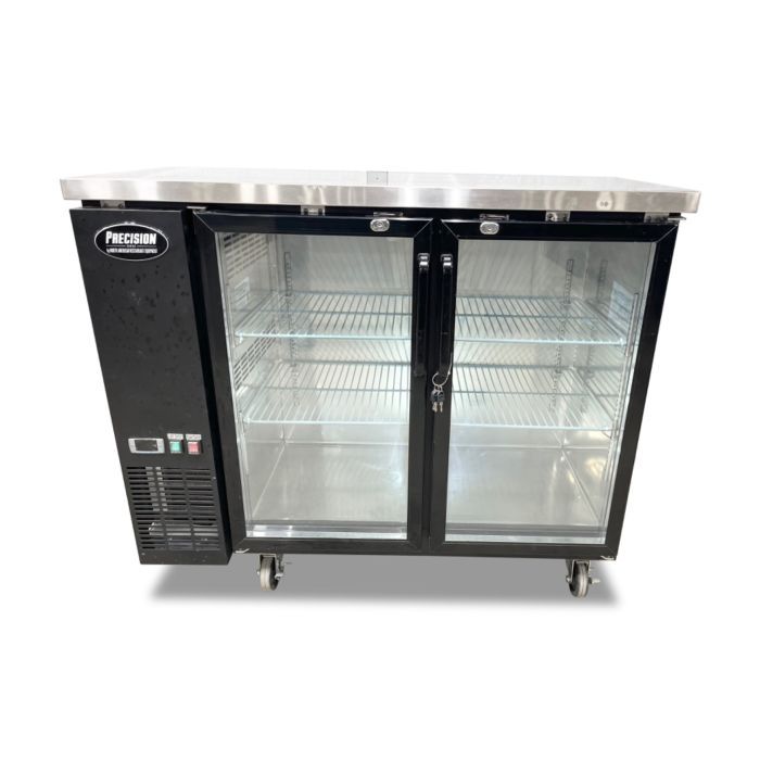 Front View - 48″ Glass 2 Door Back Bar Refrigerator BB48G