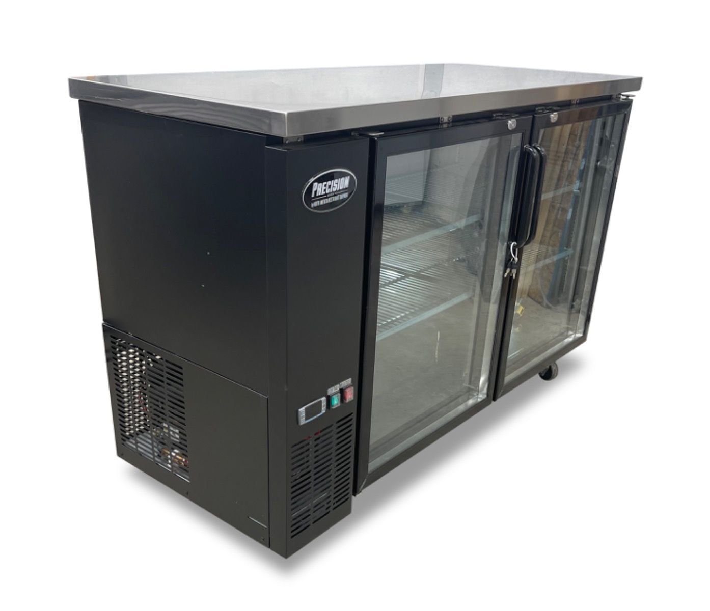 Sided View - 60″ Back Bar Refrigerator Glass Door