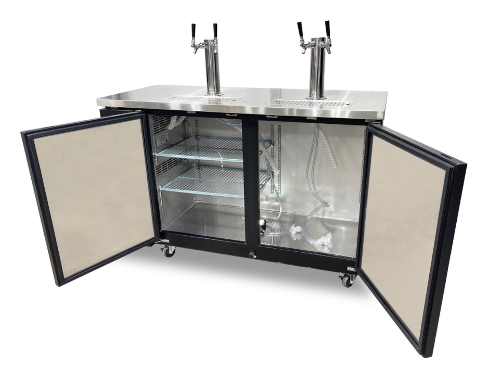 Interior 60″ Kegerator 2 Door Draft Refrigerator