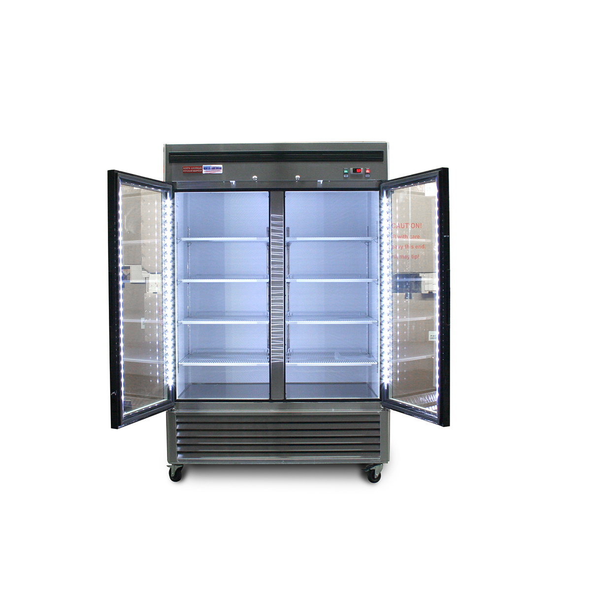 Interior A2GDF-SS Glass Door Reach In Freezer