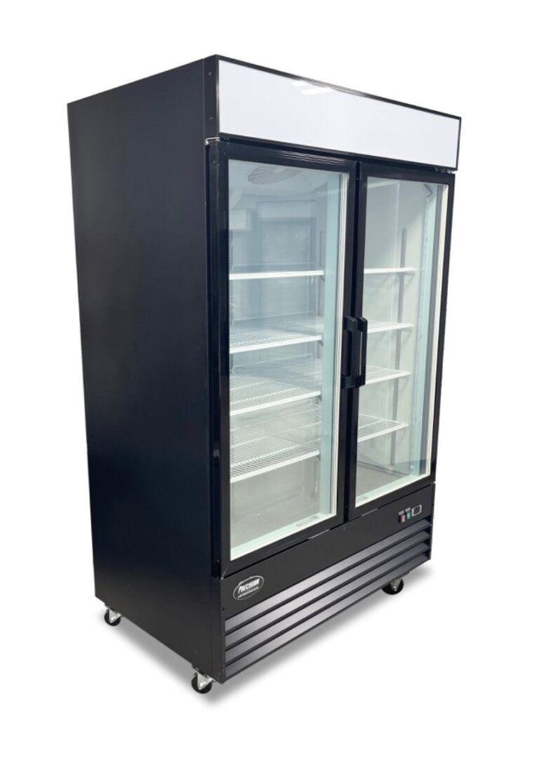 Sided View - Freezer Double Glass Door Merchandiser