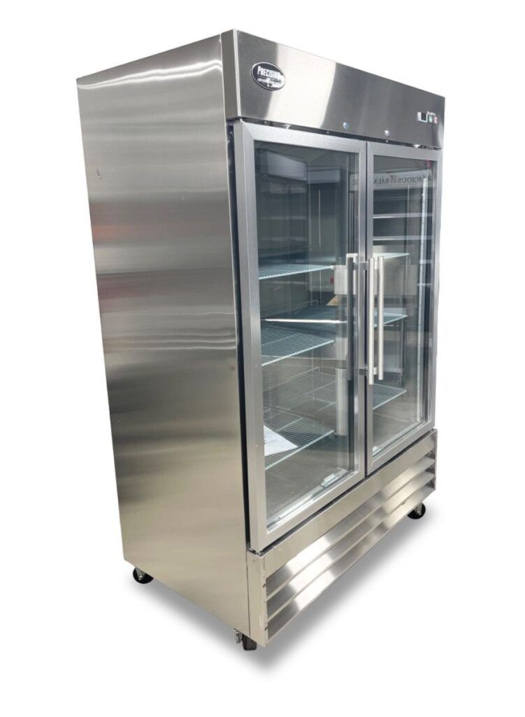 Sided View - Freezer Glass Double Door Merchandiser