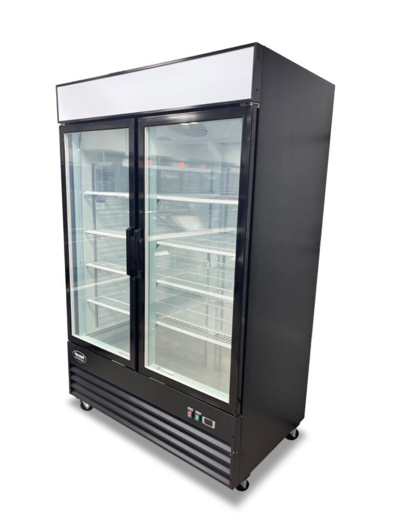 Sided View - Refrigerator 2 Glass door PGR2