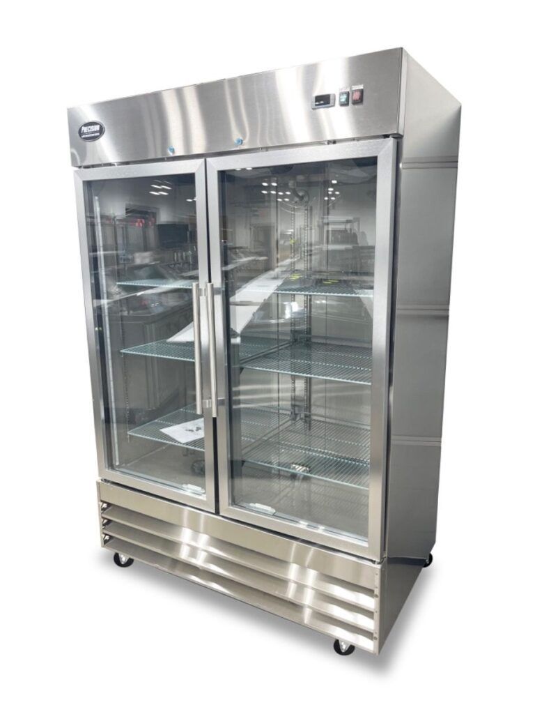 Sided View - Refrigerator 2 Glass door PGR2