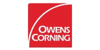 Owens Corning logo: white text and arc on red square.