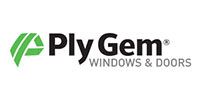 Ply Gem Windows & Doors logo with a green emblem and black text.
