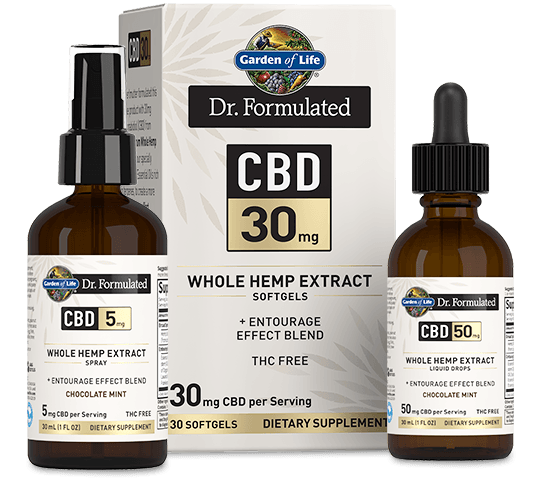 Dr. Formulated CBD group drop softgel spray