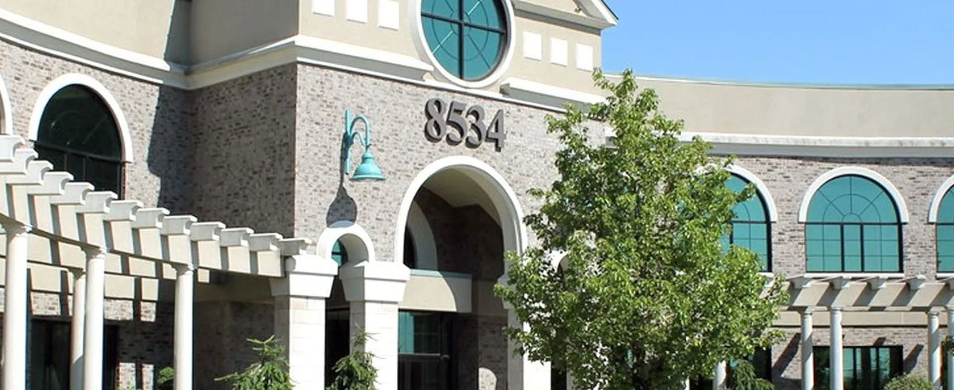 A large building with the number 8534 on it