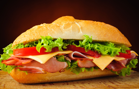 Deli sub sandwich