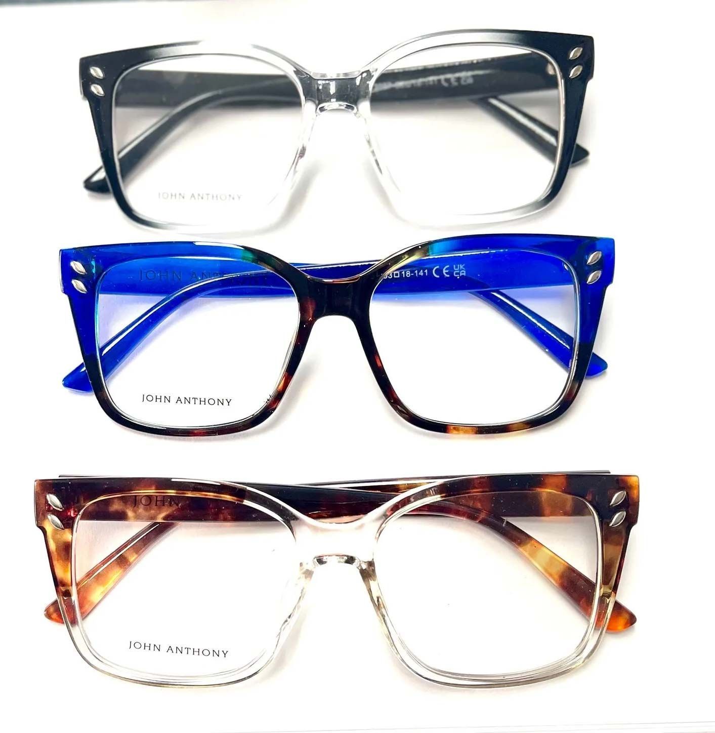 Three pairs of glasses