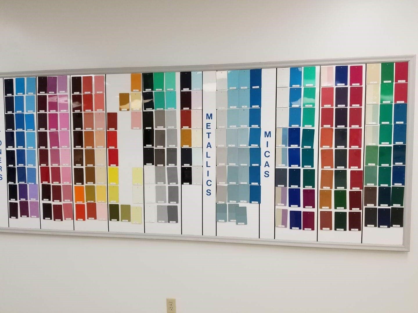 Car paint palette