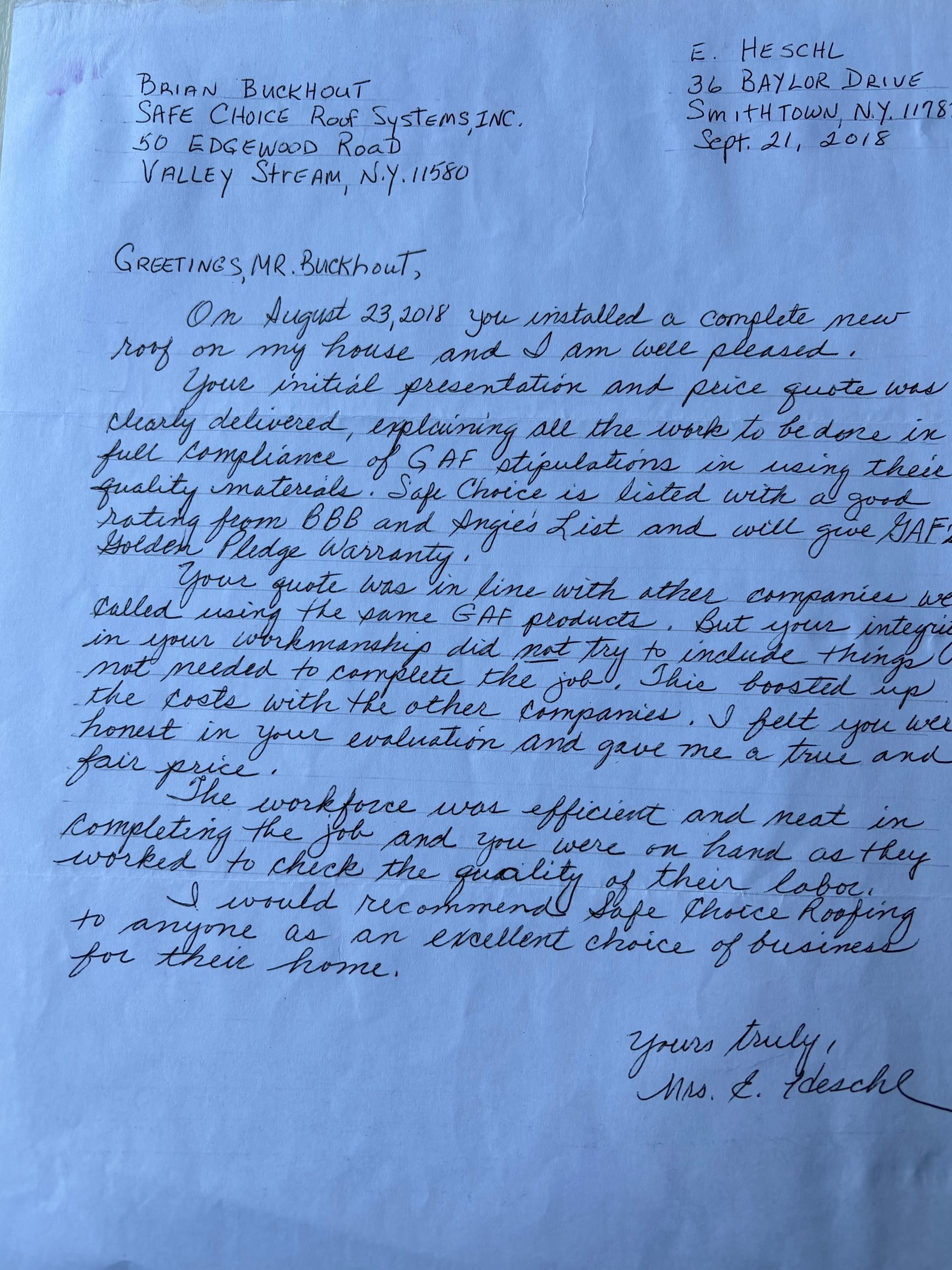 Handwritten letter on aged paper. Addressed to 