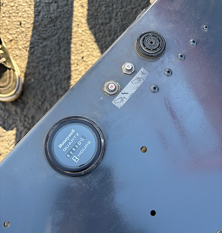 A close up of a honeywell device on a table