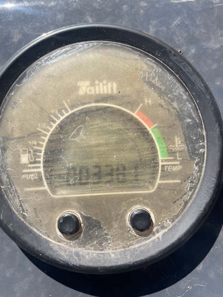 A close-up of a vehicle gauge