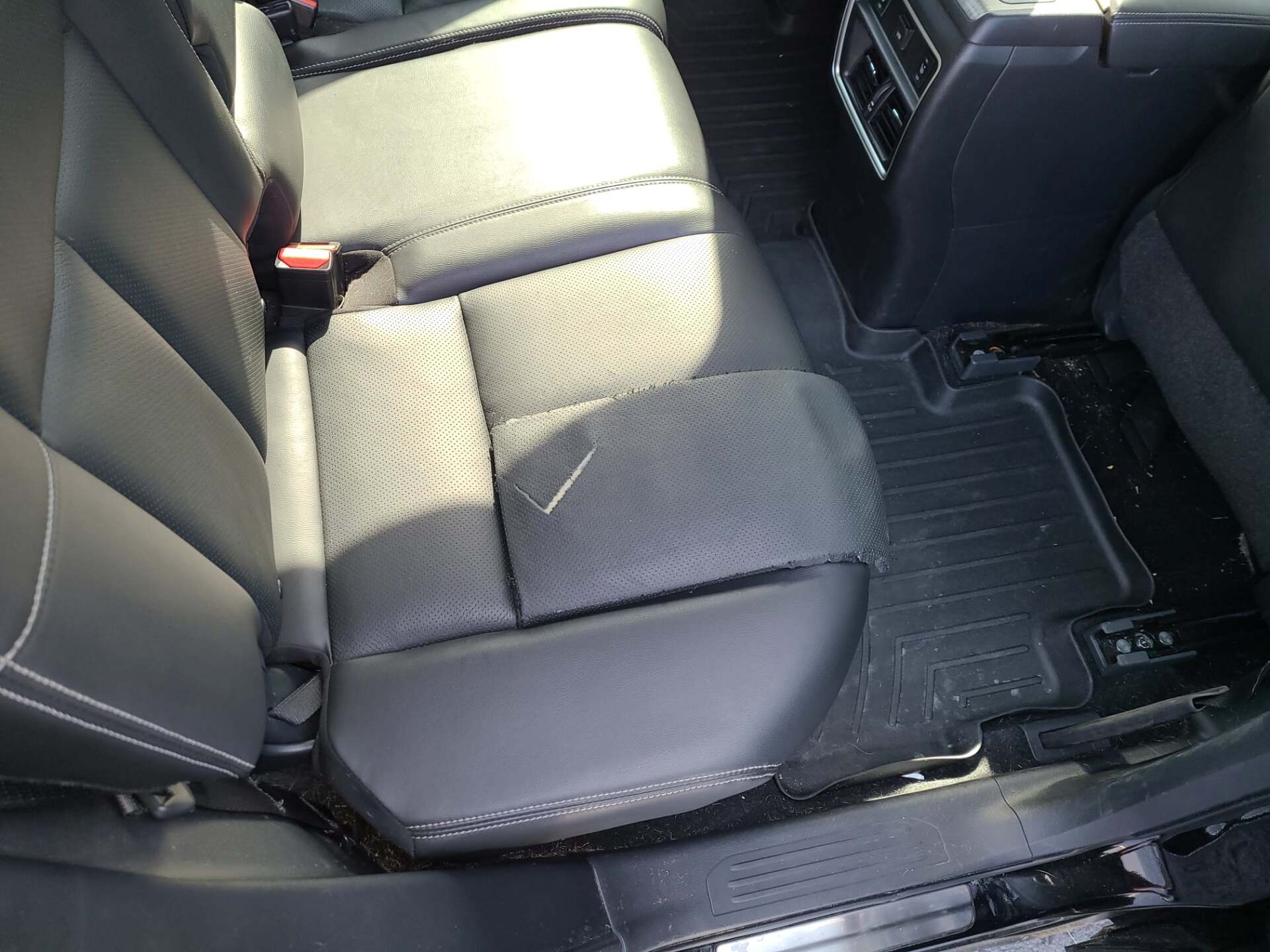 Before car seat upholstery