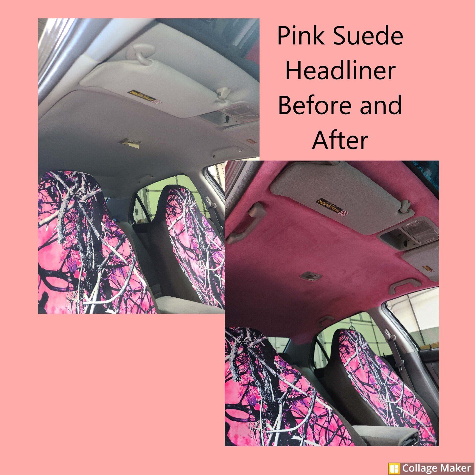Pink Suede Headliner