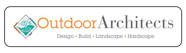 Logo for Outdoor Architects: features a diamond-shaped graphic and text "Outdoor Architects" with service descriptions.