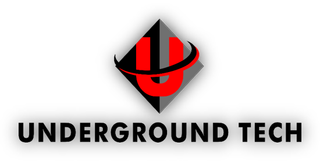 Red and black Underground Tech logo with stylized U inside a diamond shape.