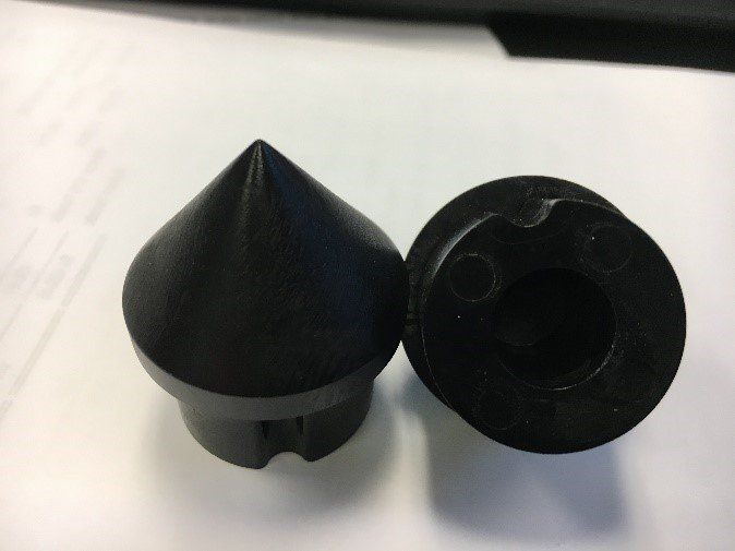 injection molding completed pieces