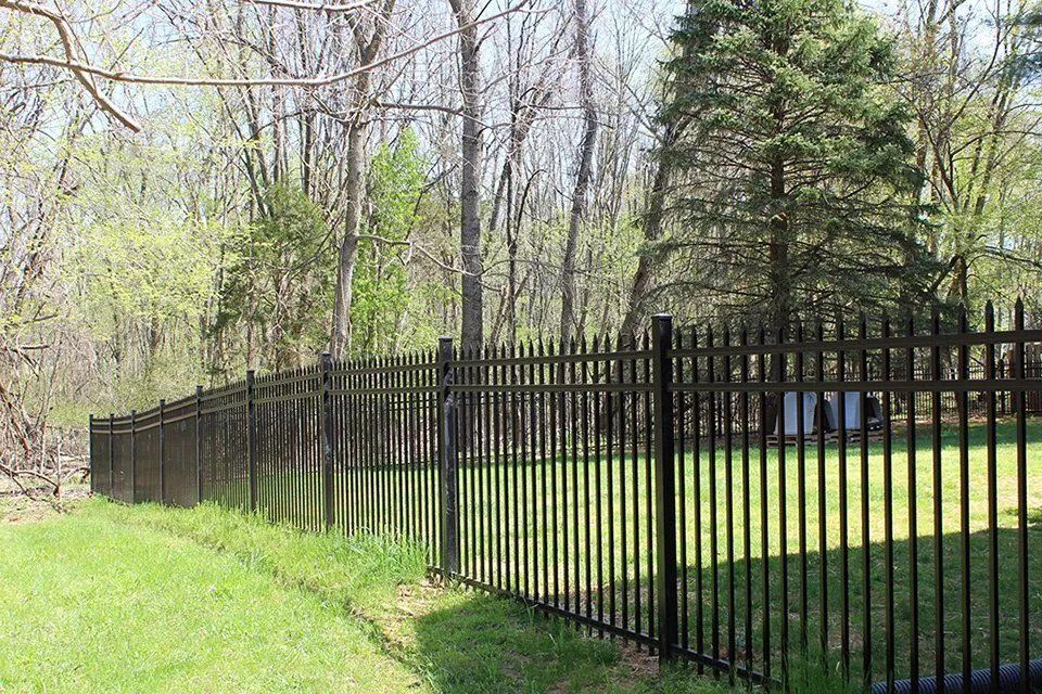 Aluminum fence on commercial property