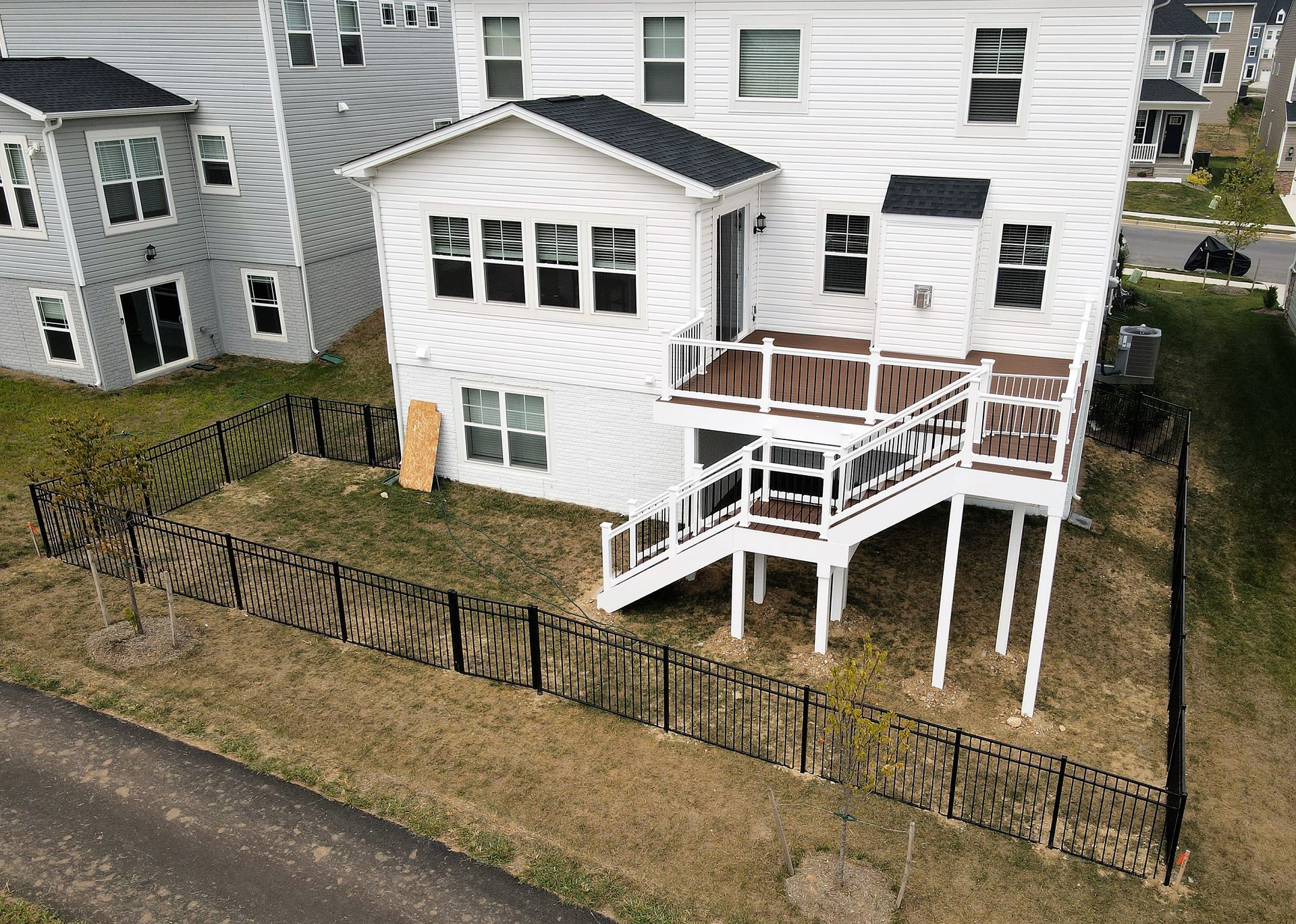 Black aluminum fence