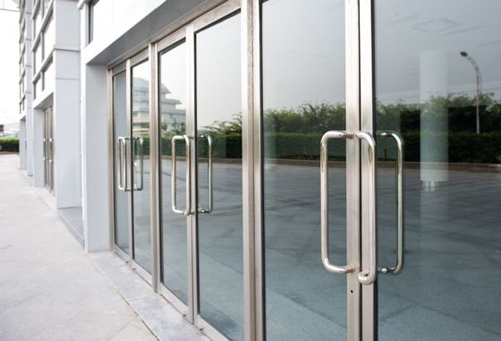Clean commercial glass door