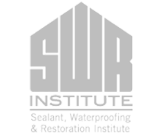 Gray SWR Institute logo with “Sealant, Waterproofing & Restoration Institute” text