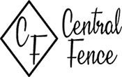 Central Fence logo with stylized CF inside a diamond and the words &ldquo;Central Fence&rdquo;