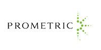 Prometric logo with text and stylized green design.