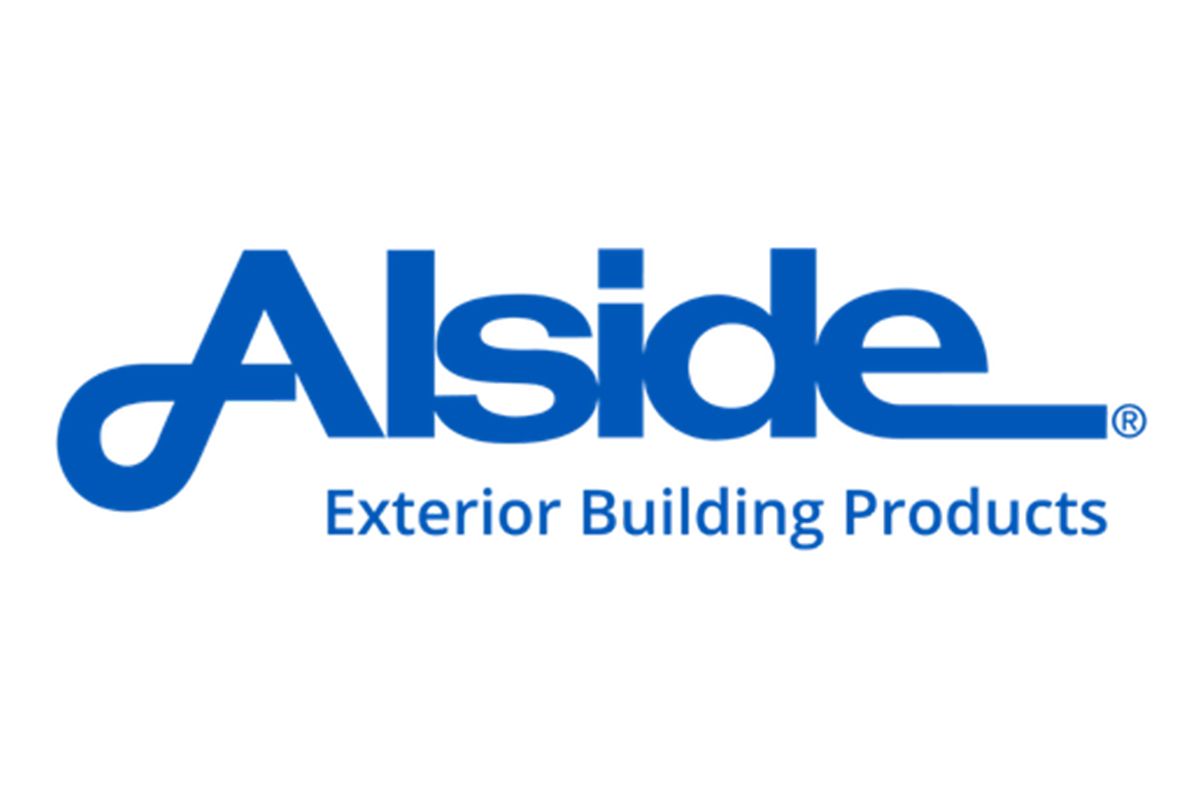 Alside logo in blue with “Exterior Building Products” subtitle