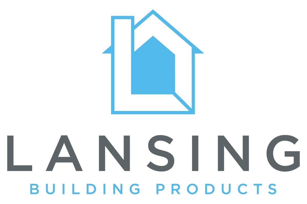 Lansing Building Products logo with a blue house icon and gray-and-blue text