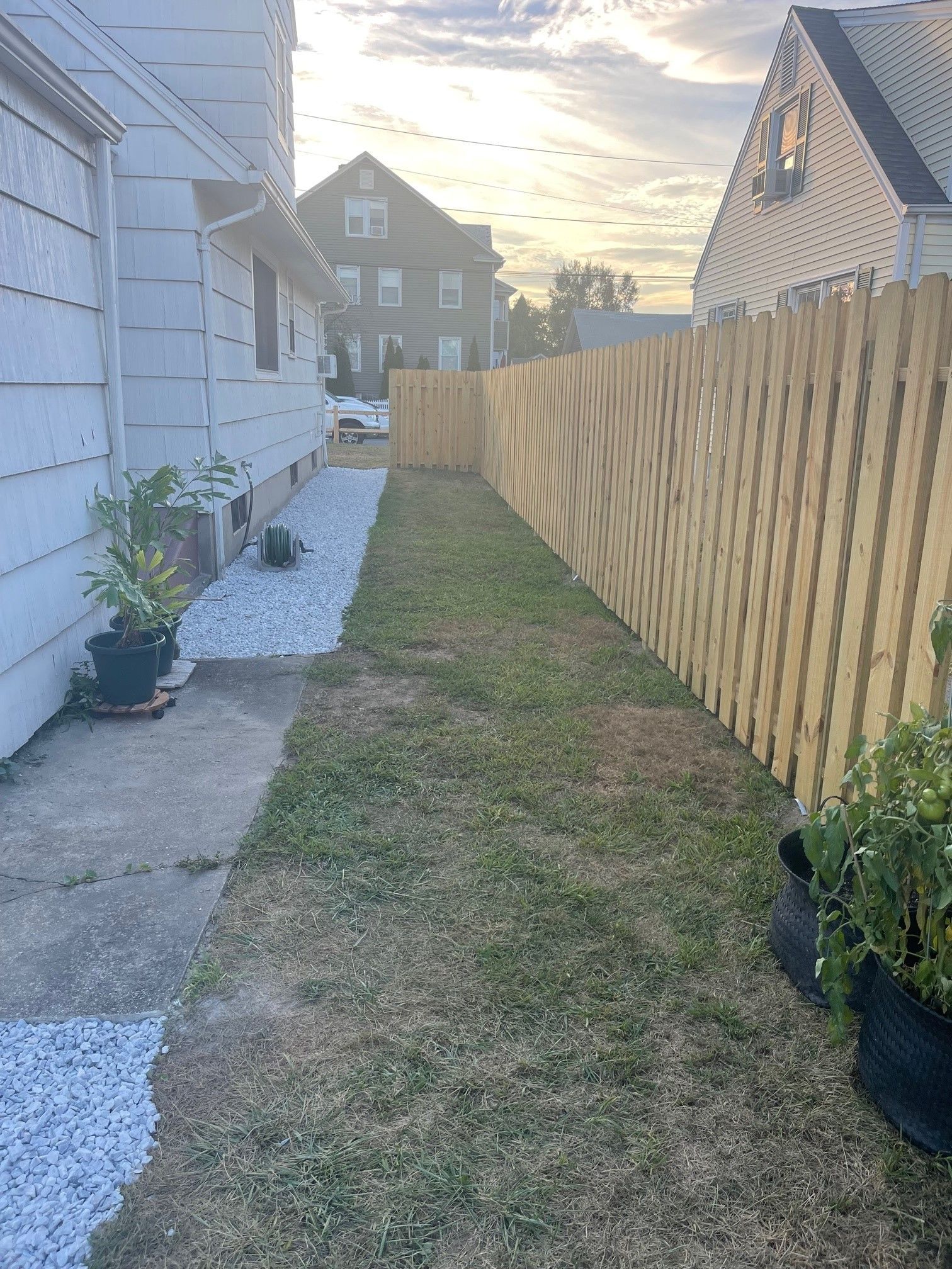 Residential wood fence