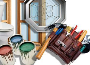 paint tins and tools