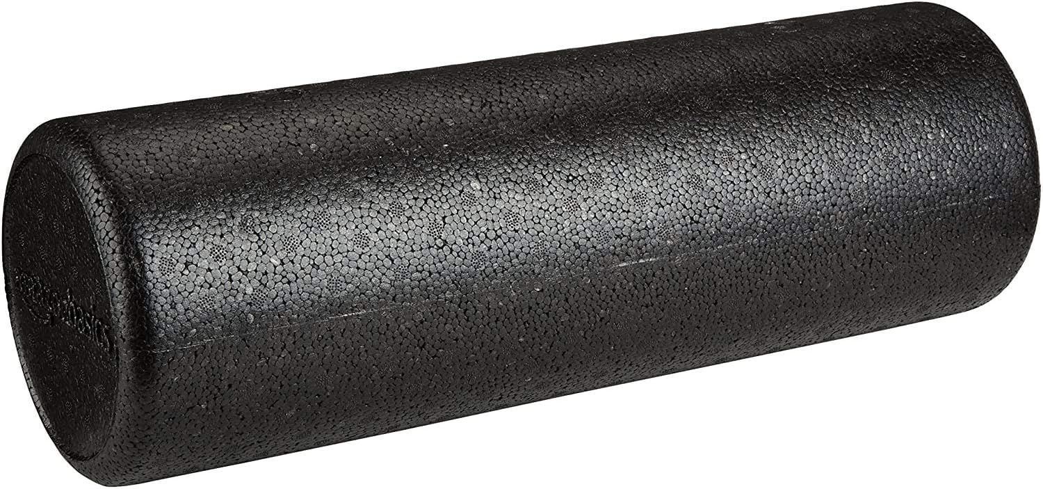 Black foam roller.