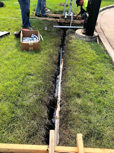 Ground Sign Concrete Footer Progress Photos - McDonald's - Decatur, IL