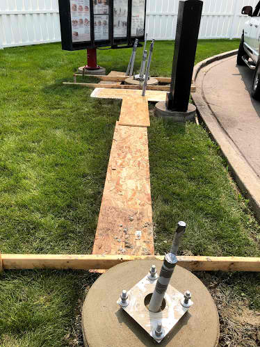 Ground Sign Concrete Footer Progress Photos - McDonald's - Decatur, IL