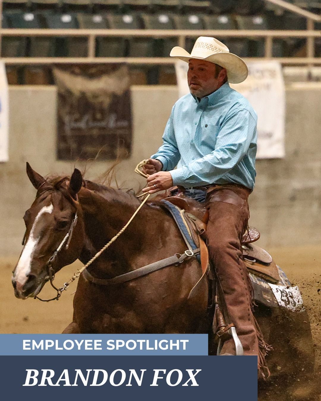 Brandon Fox riding a horse