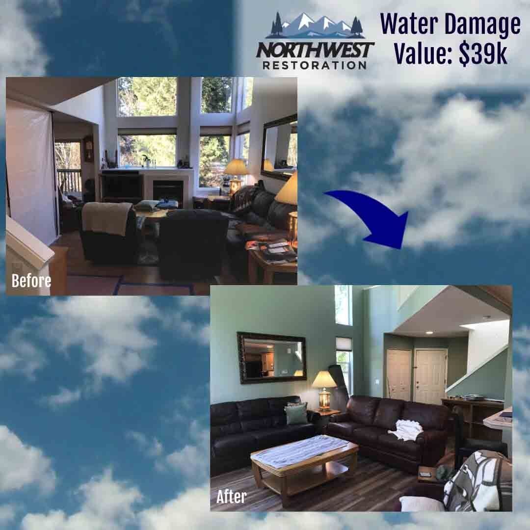 Water damage restoration process