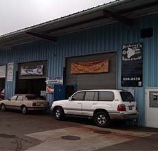 Auto repair shop.