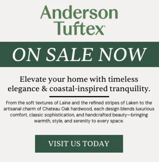 Anderson Tuftex sale advertisement.