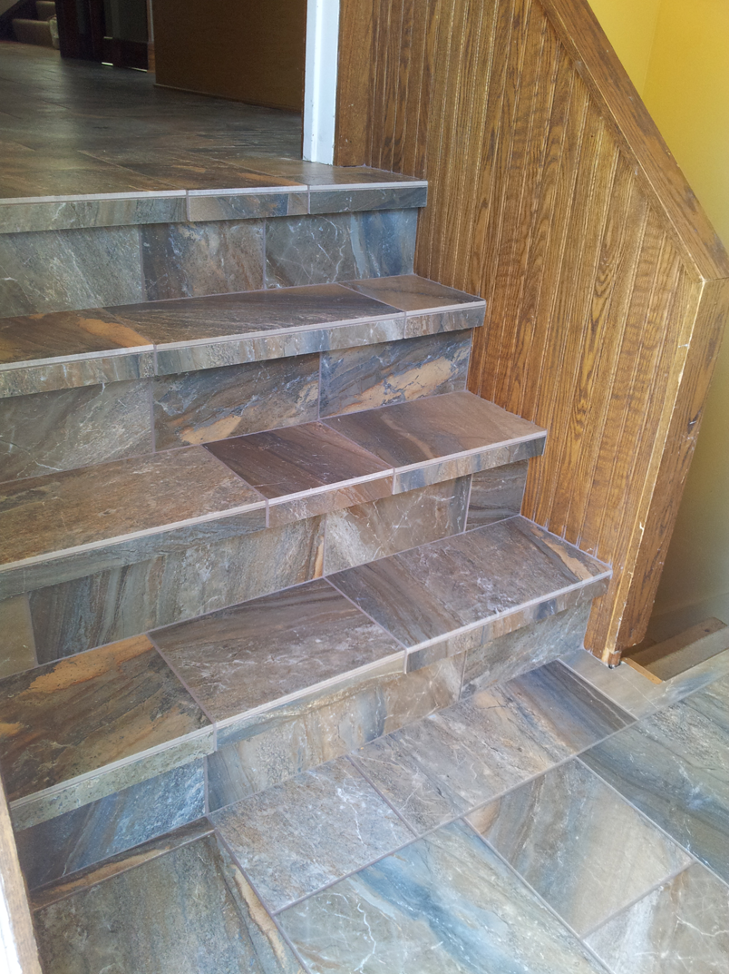 Tiled stairs