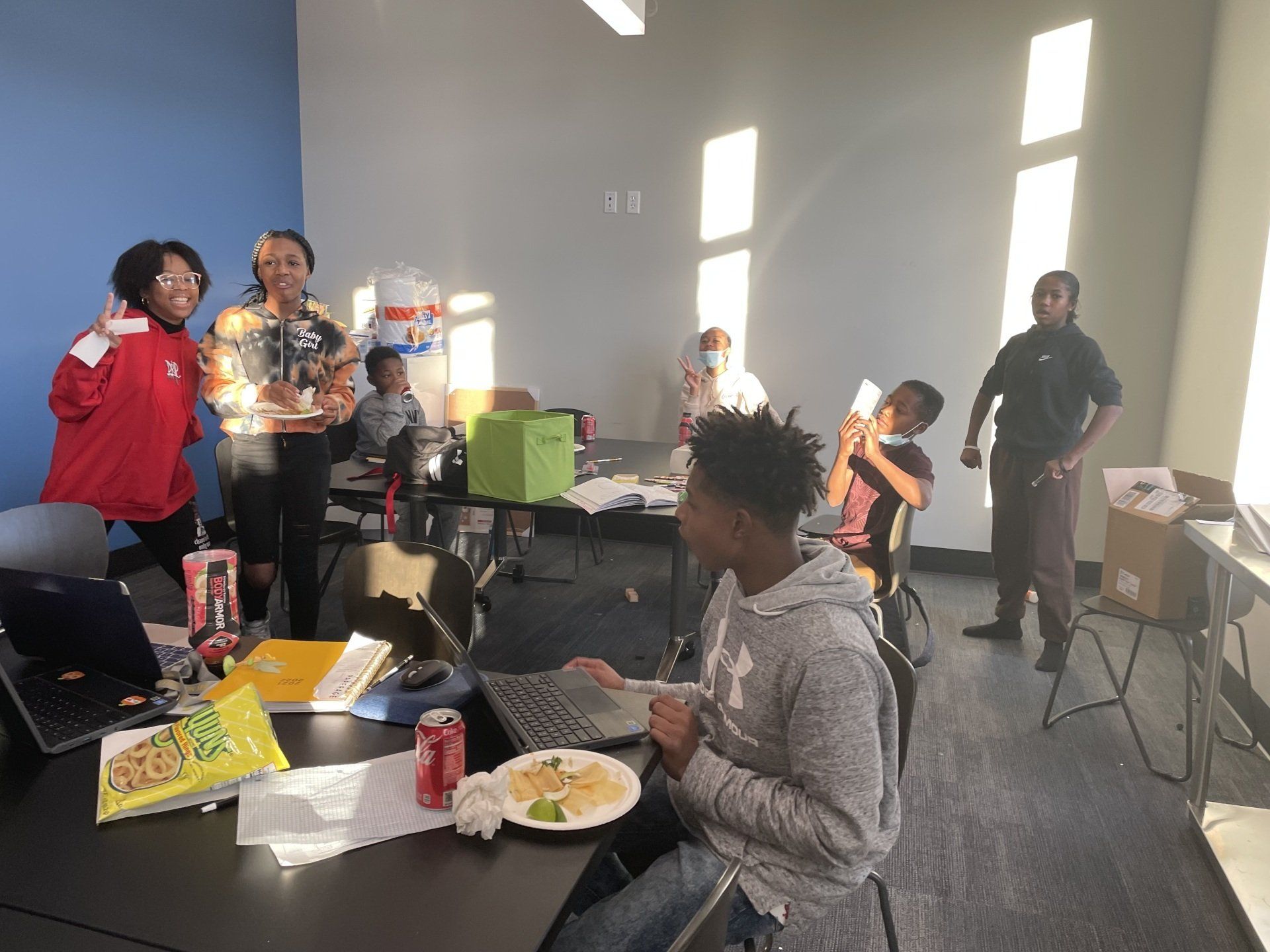 Boy with gray hoodie